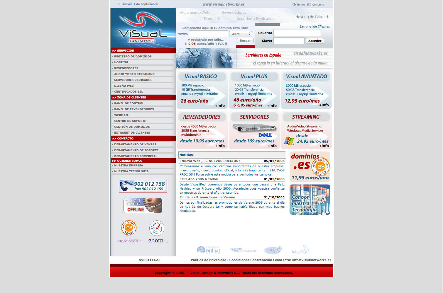 Web VisualNetworks 2005
