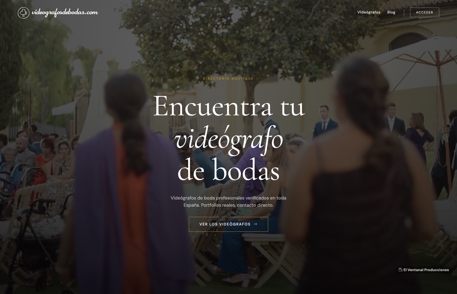 Videógrafos de Bodas - Directorio boutique de videógrafos verificados